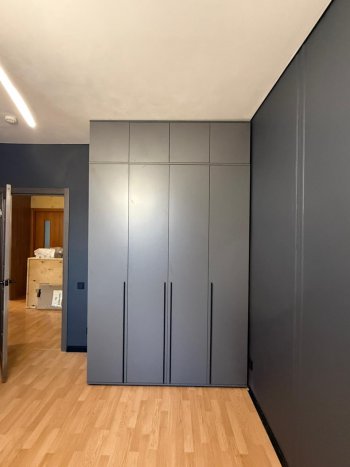 Шкаф 1600 мм 4-х створчатый Норд с антресолью графит (Миф) в Качканаре - kachkanar.mebel-e96.ru