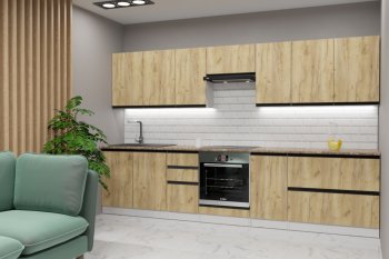 Кухонный гарнитур Янтарь экстра 3000 мм (Герда) в Качканаре - kachkanar.mebel-e96.ru
